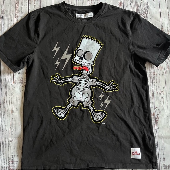 The Simpsons Freeze Max Electrocuted Bart T-Shirt ELECTROBART rare - Picture 4 of 7